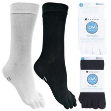 IOMI - Mens & Womens Lightweight Coolmax Cotton Toe Socks for Athletes Foot