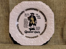 Lord Nelson Pottery Quaker Oats advertising plate with embossed edge.