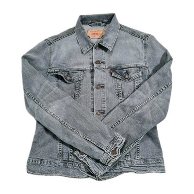 Levi s Jeansjacke Damen Grau Large Trucker 90er USA Western Style 70590 L Vintage