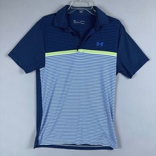 Under Armour Polo Shirt ISO-CHILL BLOCK Mens Size Small Short-Sleeves Blue