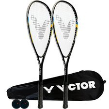 Victor Power Storm Squash Racket Set Including Carrybag and 2 Squash Balls