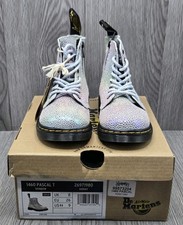 NWT Size: 9 Dr. Martens 1460 Pascal J Iridescent Lace Up Boots in Multi Kidray