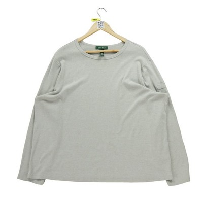 Lauren Ralph Lauren Langarm Damen T-Shirt Grau Groesse 3XL #QWE1817