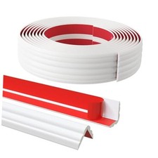 20FT Flexible Wall Corner Protector Moulding Trim, Peel and 1.6in x 20ft White