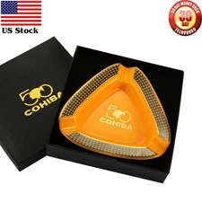 Ceramic Cigar Ashtray Home Ashtrays Luxury Portable For 3 Rest Holder Gift Box