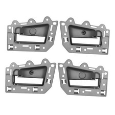4pcs Interior Door Handle Front/Rear Left and Right Side Gray Gray with Chrome