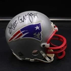 Steve Grogan Signed Riddell Mini Helmet New England Patriots Autograph ZJ22338