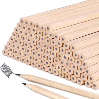 Holzbleistifte, Hb Bleistifte, Bleistifte Set, 100 Stück Sechseckige Holzblei...