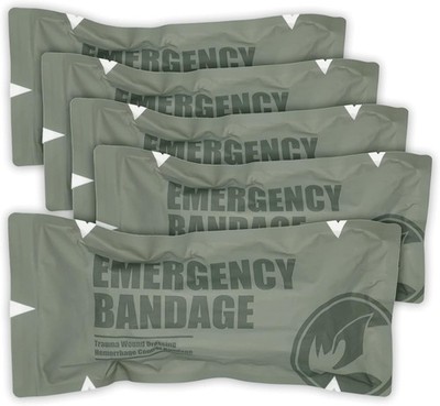 RHINO RESCUE 6'' Israeli Bandage 5 Pack Trauma Wound Dressing IFAK