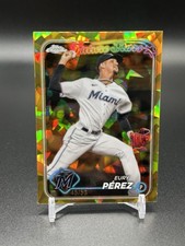 Eury Perez 2024 Topps Chrome Sapphire Gold Sapphire #/50 Marlins #197
