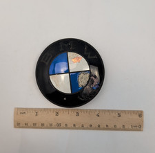 Vintage Oem Bmw Roundel Emblem Metal Badge - Early 1960s Enamel Hood Trunk