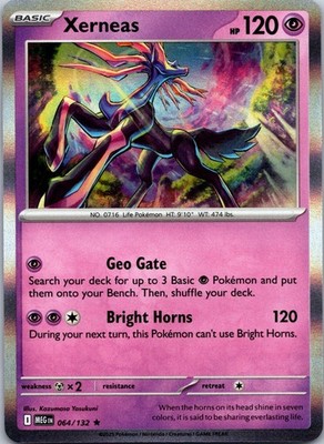 Xerneas 064/132 R Mega Evolution Pokemon Holo NM