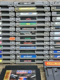 Nintendo NES Game Lot-52 Games + Game Genie-Untested-See Pictures For Titles