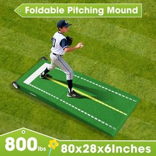 80" x 28" x 6" Portable Pitching Mound with Stride Lines for Softball Training