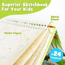 Paint with Water Books for Kids, Watercolor Coloring Book Mess Free Watercolo...