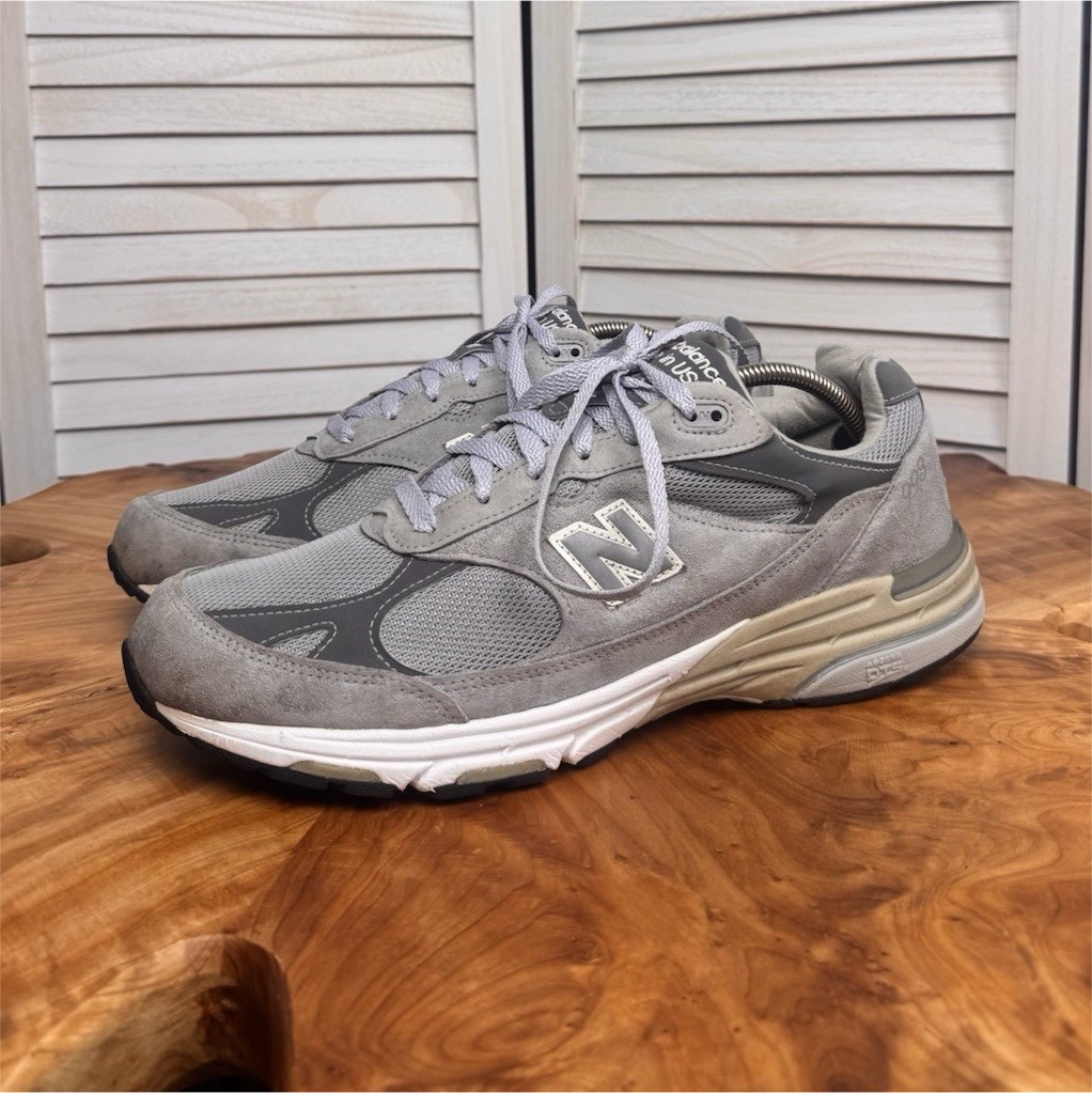 New Balance 993GL Gray White MR993GL Suede Mesh Low Top Men's Athletic Sneaker