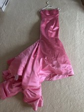 Woman’s Satin Barbie Pink Mermaid Gown Prom Pageant Evening Dress Size Small/4