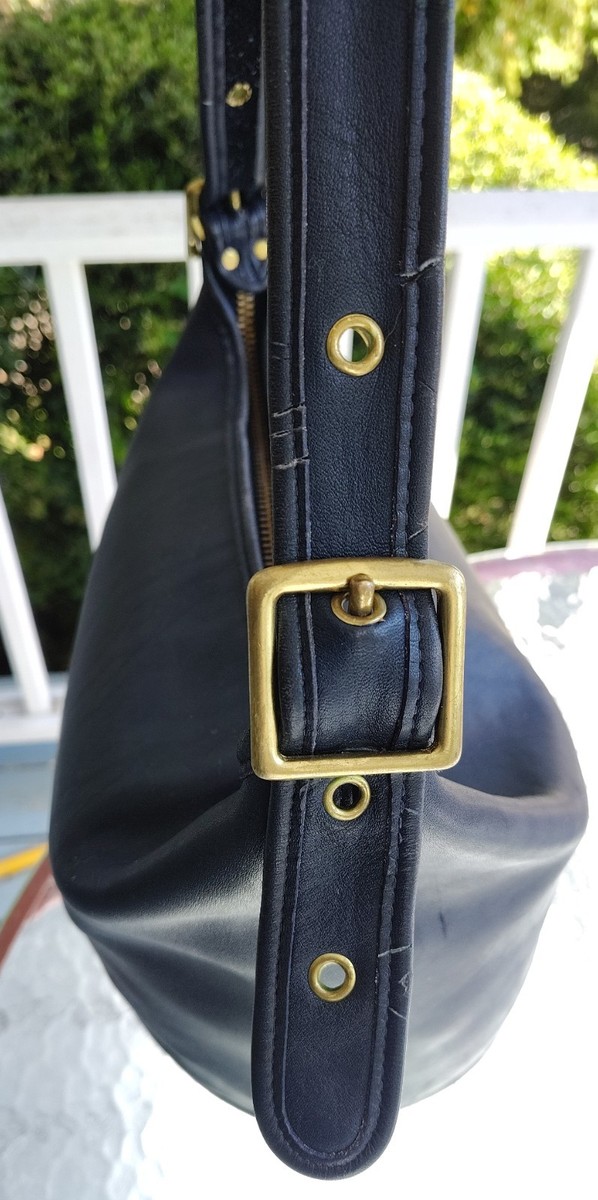 Coach XL 9085 Vintage Navy Blue Leather Feed Sac Duffel Bag | eBay Coach XL 9085 Vintage Navy Blue Leather Feed Sac Duffel Bag | eBay