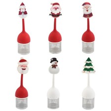 Silicone Tea Infuser Christmas Series Reusable Tea Diffuser Tea Filters 6 Styles