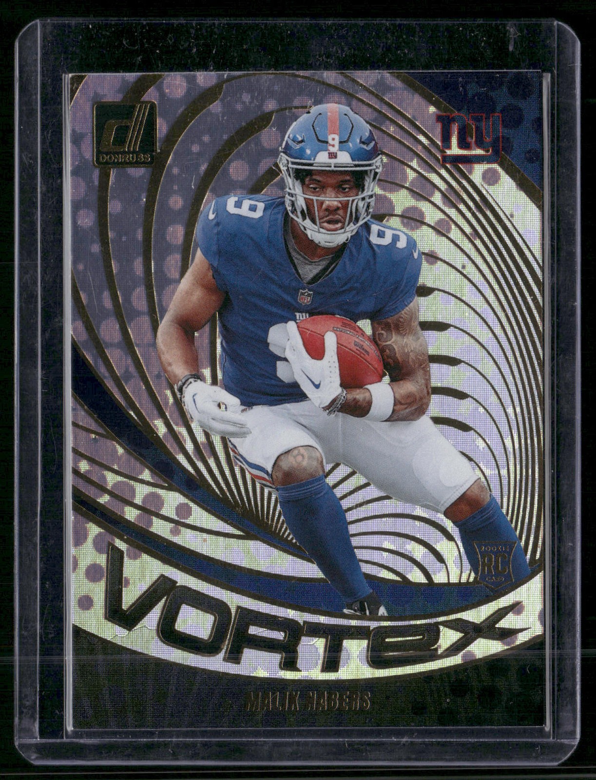 Malik Nabers 2024 Donruss #VOR-MNA Vortex New York Giants