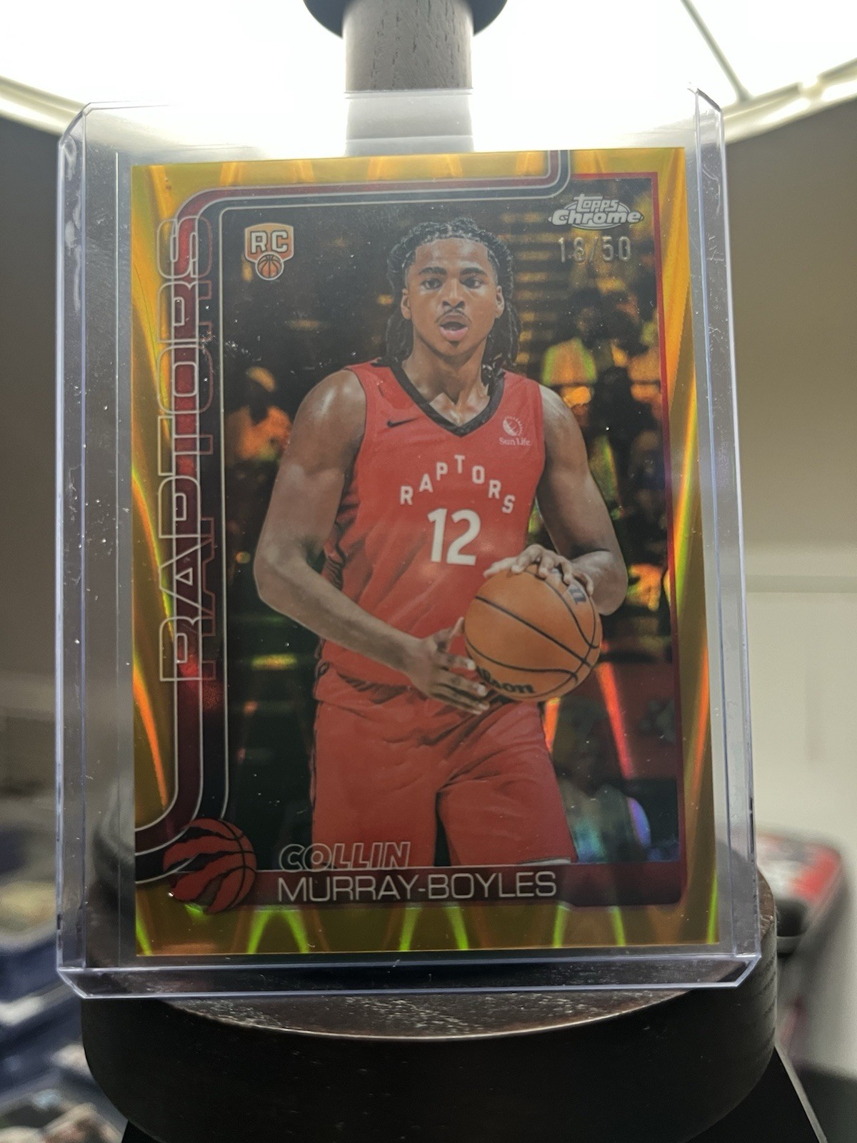 2025-26 Topps Chrome NBA - Collin Murray-Boyles Gold Ray Wave /50 (#259)