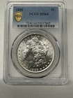 1896 Morgan Silver Dollar PCGS MS64! Gold Shield Label 90% Silver