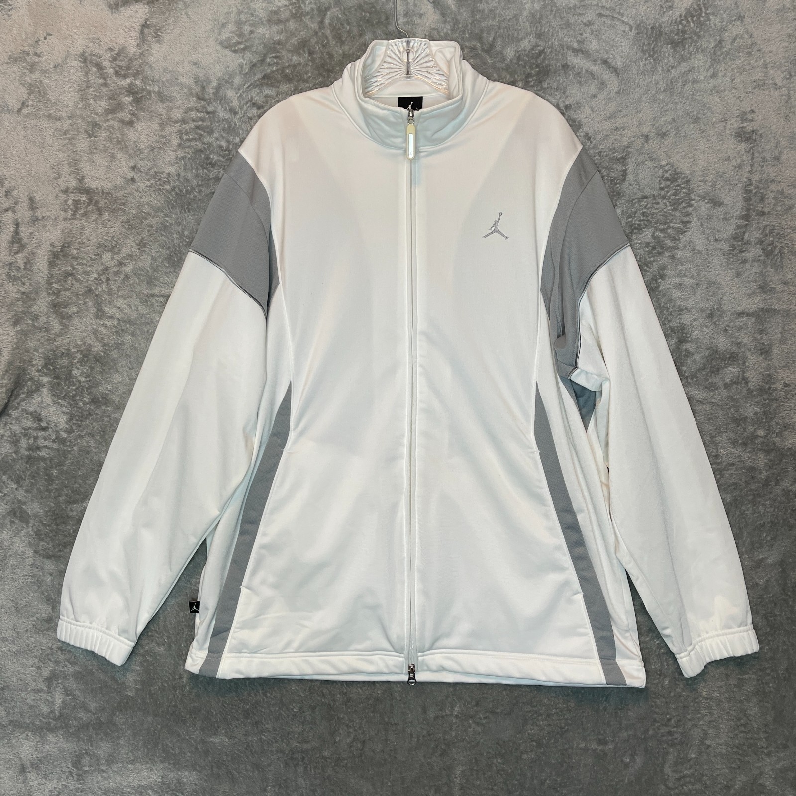 Nike Air Jordan Men Y2K Full Zip Jumpman Logo Shiny Active Track Jacket XL