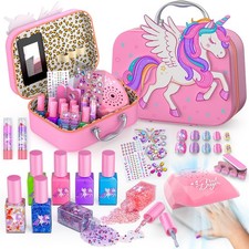 Kids Nail Polish Set for Girls Toys, Washable Quick-Dry Toddler Nail Art Kit ...