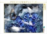 Calvendo Puzzle Larkspur With A Swallowtail Butterfly | 1000 Pieces, Finished Si