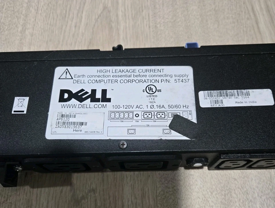Dell 5T437 AP6120 Power Distribution Unit PDU - Image 2 of 4