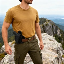 Tactical Leather Pancake Pistol Holster Fits All 1911 Style Handguns Colt 1911