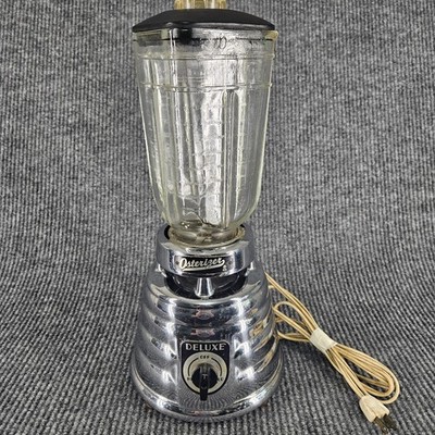 Osterizer Deluxe Model 403 Electric Blender Glass Pitcher 2 Speeds Beehive 50s