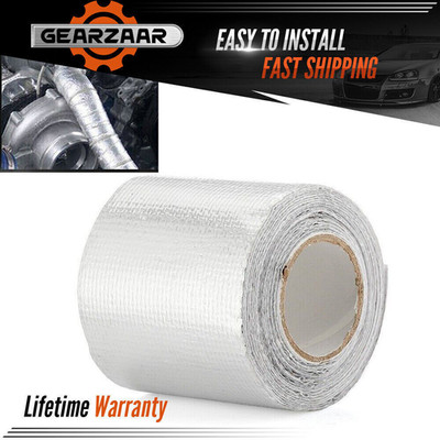 Adhesive Exhaust Header Turbo Manfold Pipe Aluminum Heat Shield Wrap Tape Rlnywy
