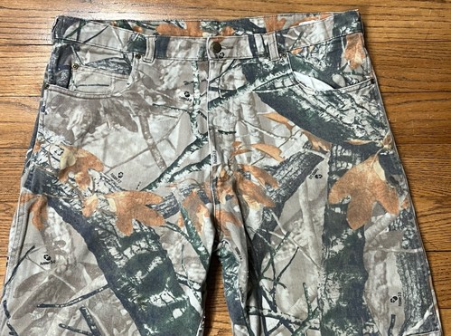 Vintage Wrangler Double Knee Camo Hose Baggy Relaxed Distressed Herren 38x29 - Bild 3 von 16