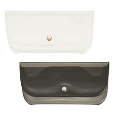 Sunglasses Case, Eyeglass Pouch Organizer-2Pcs Black/White 