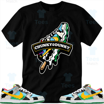 Chunky Dunky Drip T-Shirt Matching SB Dunk Low Ben & Jerry's Chunky Dunky- Black