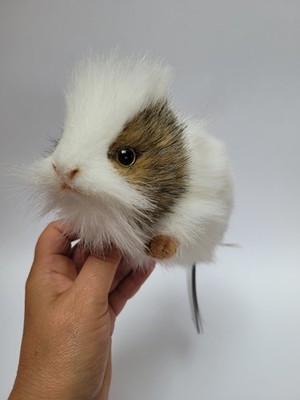 HANSA Guinea Pig Brown/White Realistic Soft Animal Plush Toy 8''/20cm