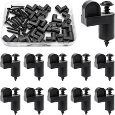 20 Pcs Window Screen Holder Clips, 3/8 Inch, Offset Window Screen Clips, Black S