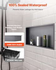 Premium 13x25x4 Inch Shower Niche Stainless Steel Recessed Wall Shelf for Mode