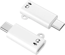 2 Pack Apple MFi USB-C to Audio Adapter for iPhone iPad Charging