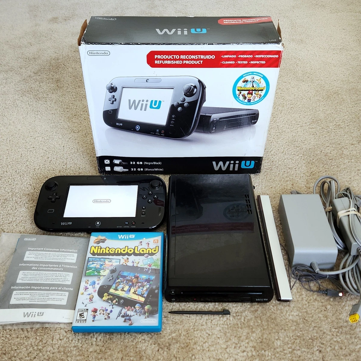Nintendo Wii U - Deluxe Black Video Game Consoles for sale - eBay