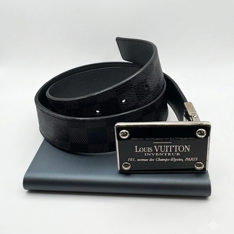 Louis Vuitton Black Belts for Men for sale | eBay