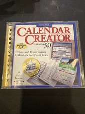 Calendar Creator Version 5.0 1997 TLC For Windows 95