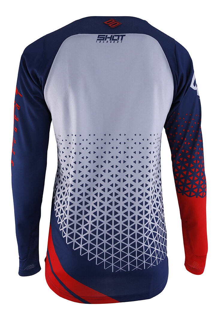 ADULTS MOTOCROSS JERSEY SHOT AEROLITE DELTA BLUE RED MX ENDURO TOP