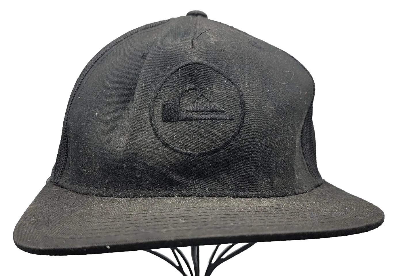 Quicksilver Hat Cap Snapback Black Embroidered Ad… - image 1
