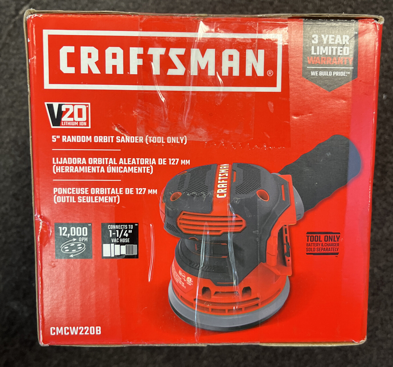 Brand New Craftsman 5" Random Orbital Sander CMCW220B Tool Only - SEALED