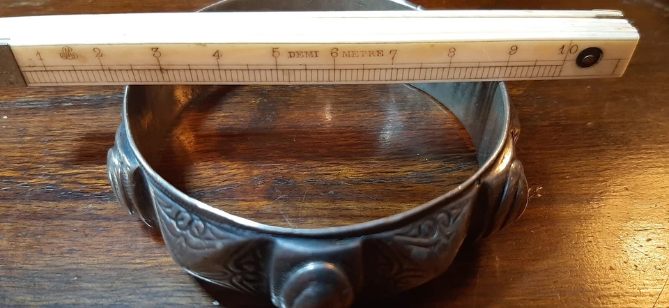 Antico Bracciale Berbero A Piramide - Argento -  140gr - Immagine 3 di 4