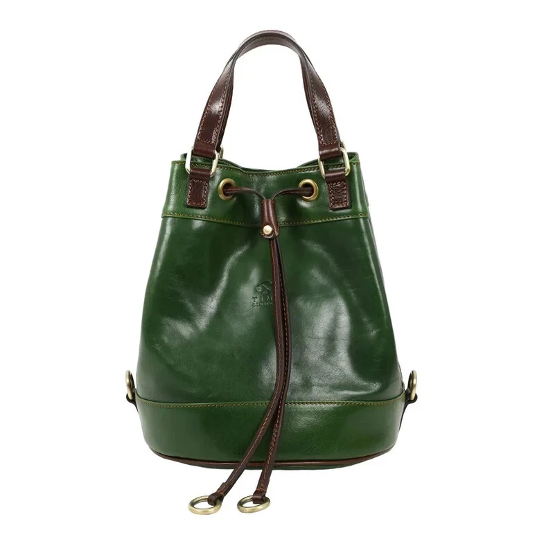 Time resistance leather backpack cheap