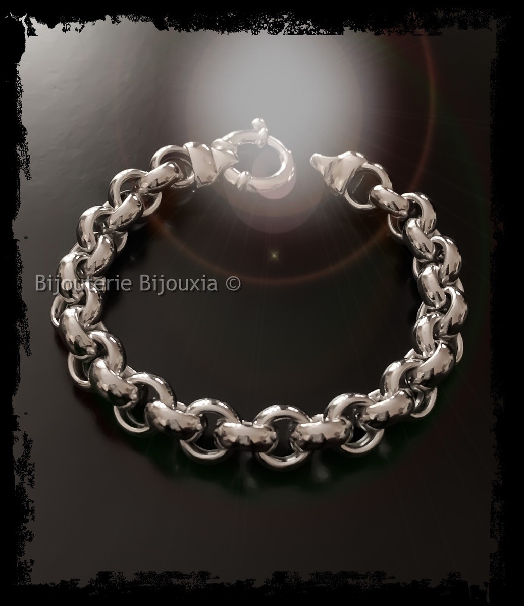 Bracelet Mailles Jaseron Avec Charme Dinosaure Argent 925/1000 - Neuf Avec étiquettes