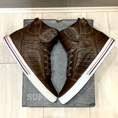 Supra Skytop Muska 001 tobacco brown kidskin leather sneaker UK8 (US9) - Afbeelding 1 van 11